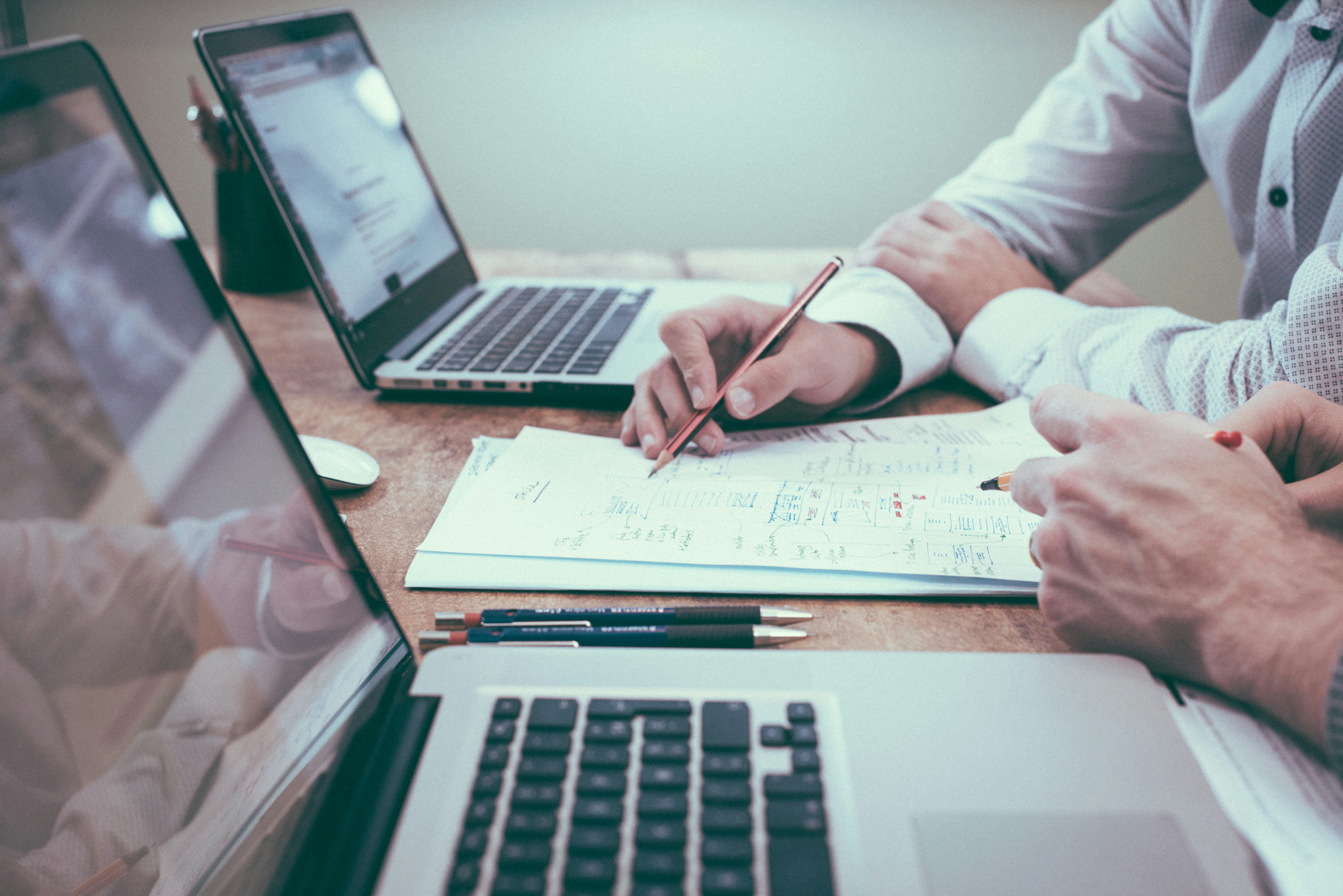 Professional accounting workspace